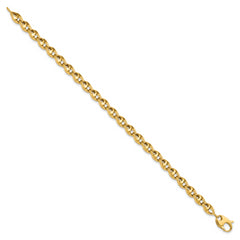 10K Polished Fancy Link Bracelet