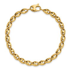 10K Polished Fancy Link Bracelet