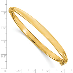 10K Polished Hinged Bangle