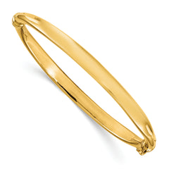 10K Polished Hinged Bangle