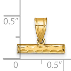 10ky Casted Large Diamond Cut Top Charm