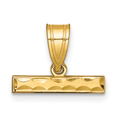 10ky Casted Large Diamond Cut Top Charm