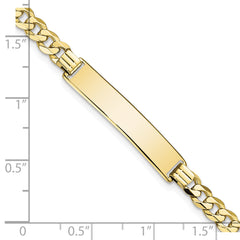 10k Flat Curb Link ID Bracelet