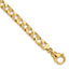 10k 7.5mm Hand Polished Fancy Link Bracelet
