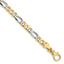 Fancy Chain Bracelet in 10K Two-Tone Gold, 5.8mm - Sophia Jewelers