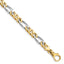 10k Two-tone 6.1mm Hand-polished Fancy Link Bracelet - Sophia Jewelers