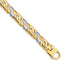 Fancy Chain Bracelet in 10K Two-Tone Gold, 8.8mm, 9 Inch - Sophia Jewelers