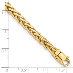 10k 4.4mm Hand-polished Flat-Edged Woven Link Bracelet