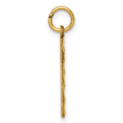 10ky Casted Large Diamond Cut Number 1 Charm