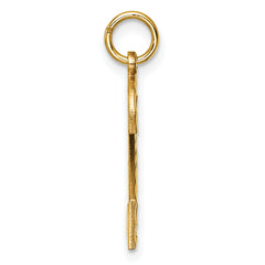 10ky Casted Large Diamond Cut Number 2 Charm