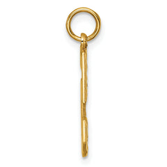 10ky Casted Large Diamond Cut Number 5 Charm