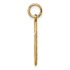 10ky Casted Large Diamond Cut Number 6 Charm