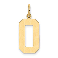 10k Large Polished Number 0 Charm
