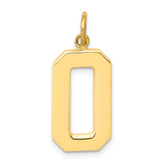 10k Large Polished Number 0 Charm