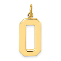 10k Large Polished Number 0 Charm