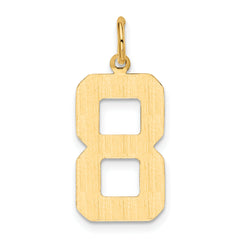 10k Large Polished Number 8 Charm