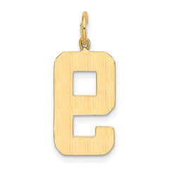 10k Large Polished Number 9 Charm