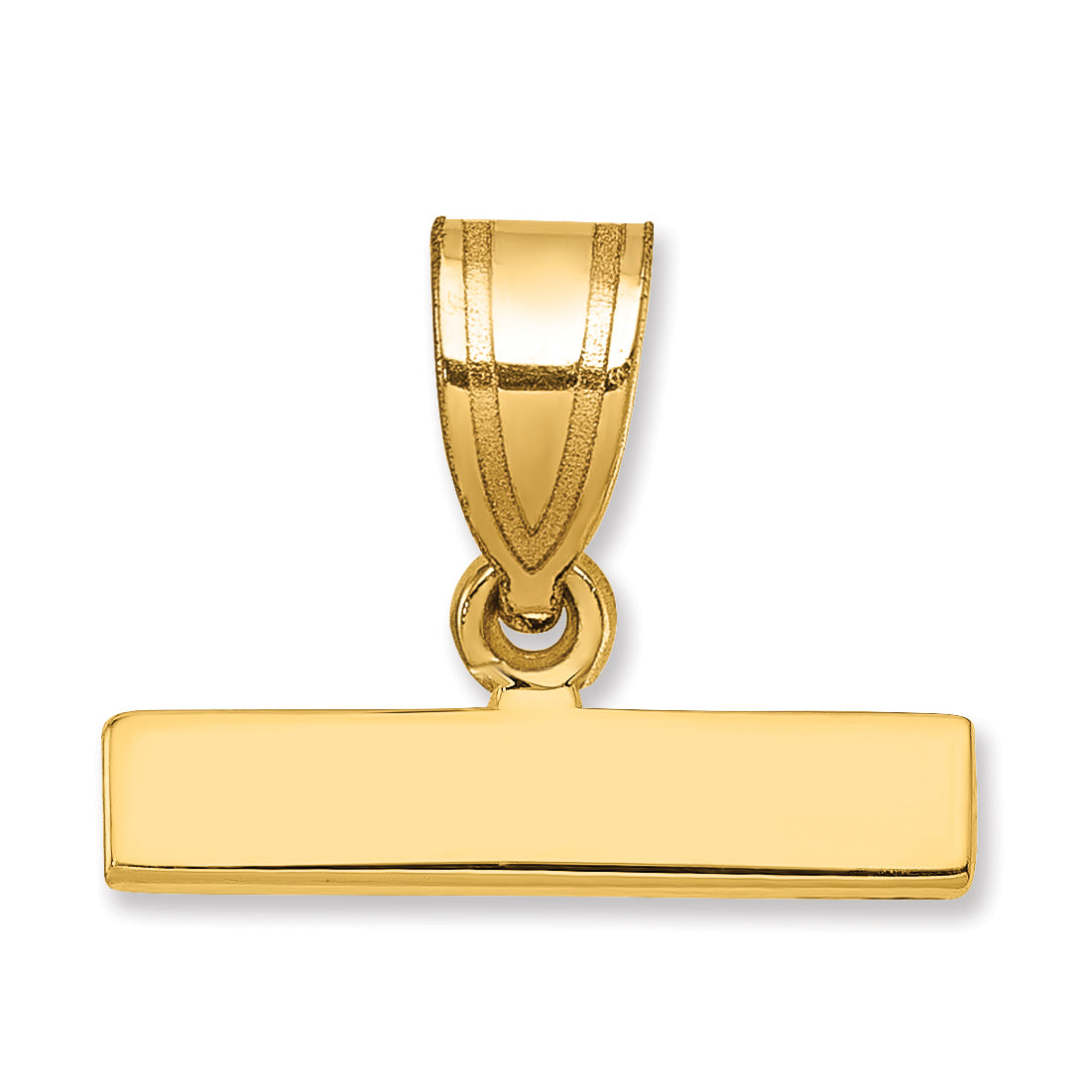 10ky Casted Large Polished Top Charm