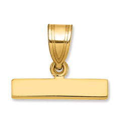 10ky Casted Large Polished Top Charm