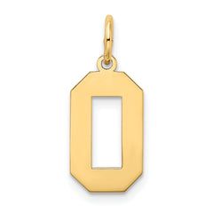 10k Medium Satin Number 0 Charm