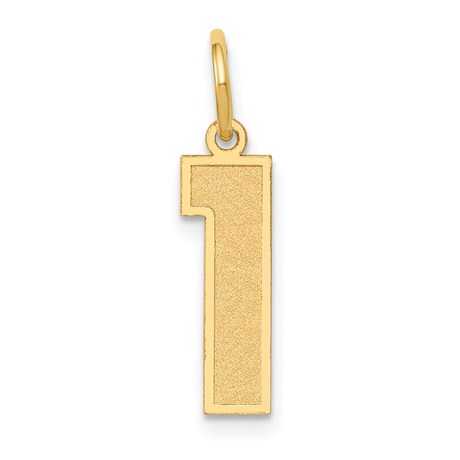 10k Medium Satin Number 1 Charm