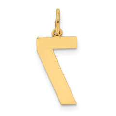 10k Medium Satin Number 7 Charm