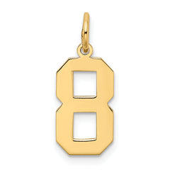 10k Medium Satin Number 8 Charm