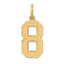 10k Medium Satin Number 8 Charm