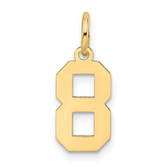 10k Small Satin Number 8 Charm
