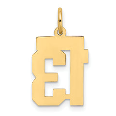 10ky Small Satin Number 13 Charm