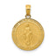 Miraculous Medal Pendant in 10K Yellow Gold, 23mm - Sophia Jewelers