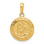 Saint Christopher Round Medal Charm in 10K Yellow Gold, 22mm - Sophia Jewelers