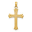 10K Fleur De Lis Cross Pendant
