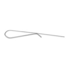 10k White Gold Polished Tie Bar