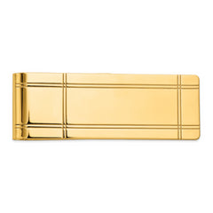 10k Men's Grooved Polished Money Clip