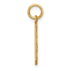 10ky Casted Medium Diamond-cut Number 0 Charm