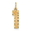 10ky Casted Medium Diamond-cut Number 1 Charm