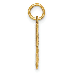 10ky Casted Medium Diamond-cut Number 5 Charm