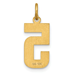 10ky Casted Medium Diamond-cut Number 5 Charm