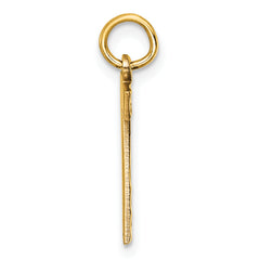 10ky Casted Medium Diamond-cut Number 7 Charm