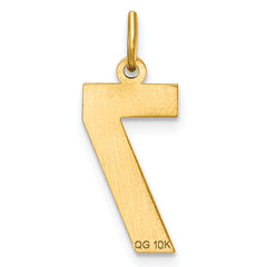 10ky Casted Medium Diamond-cut Number 7 Charm