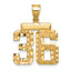 10ky Casted Medium Diamond-cut Number 36 Charm