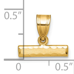 10ky Casted Medium Diamond-cut Top Charm