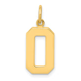 10k Medium Polished Number 0 Charm