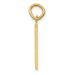 10k Medium Polished Number 4 Charm