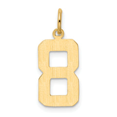 10k Medium Polished Number 8 Charm