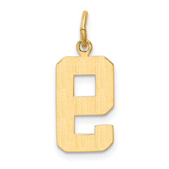 10k Medium Polished Number 9 Charm