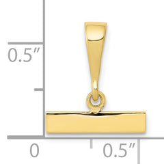 10ky Casted Medium Polished Top Charm