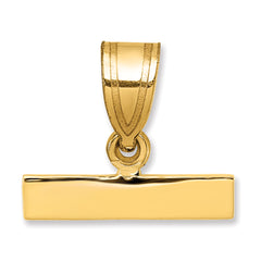 10ky Casted Medium Polished Top Charm