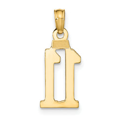 10K Number 11 Pendant
